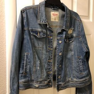 Mossimo Supply Co Distressed Denim Jean Jacket
